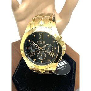Versus by Versace Men's Watch VSPBH1L21 Chronograph Quartz Gold Black Dial 44mm